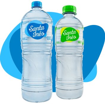 garrafas de água santa inês